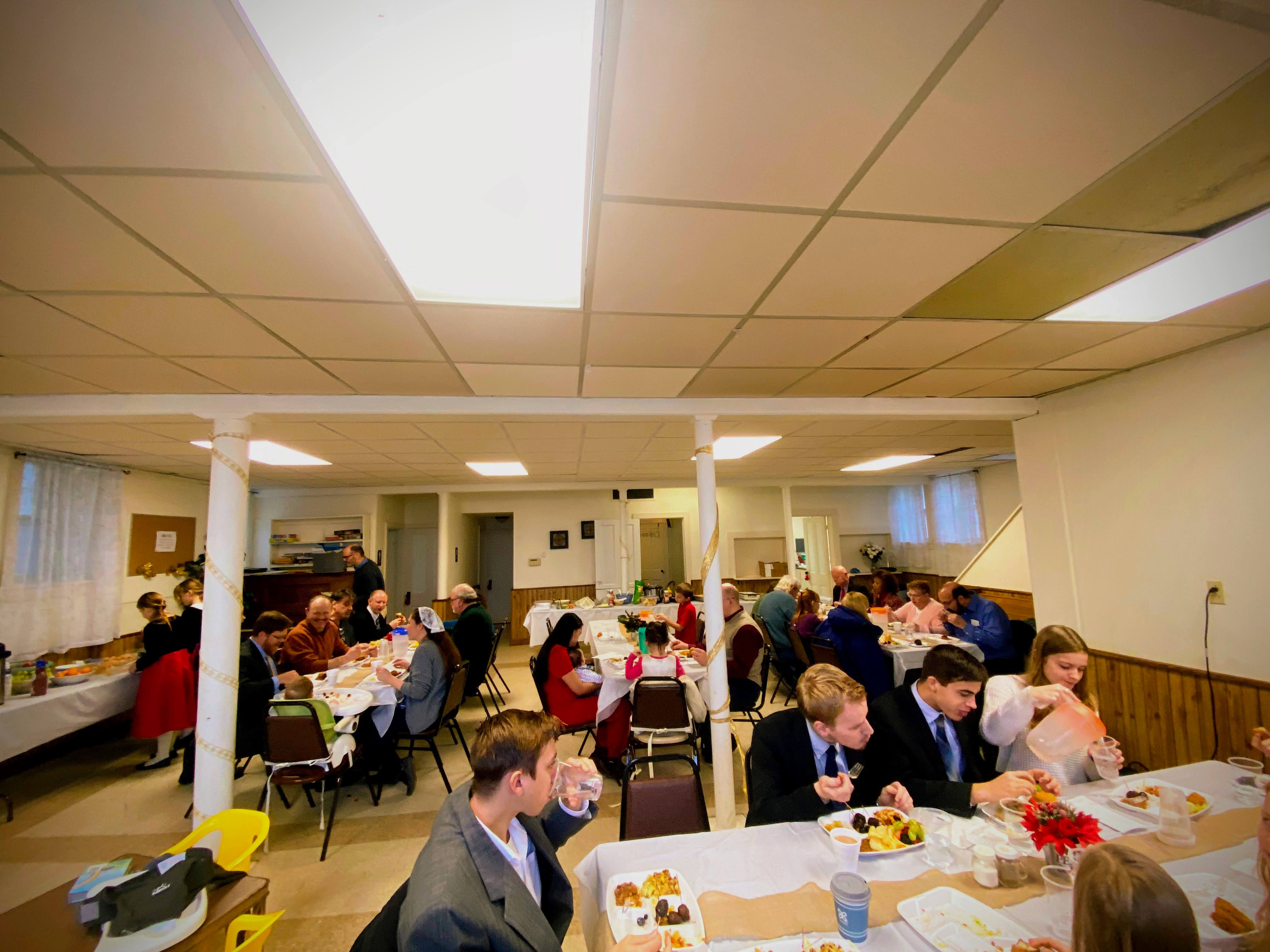 group singing in church